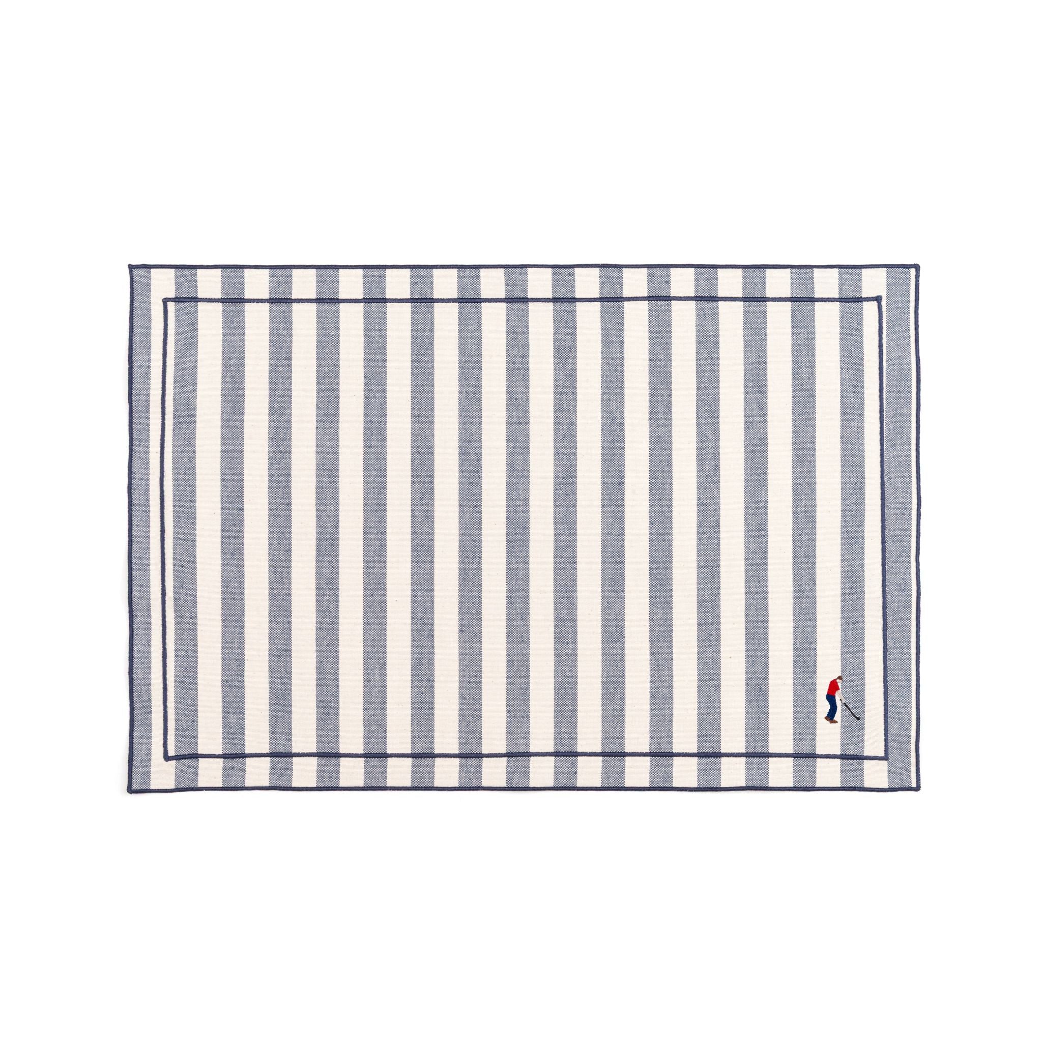 Barra cotton table linen with embroidered retro sports motifs - Torres Novas