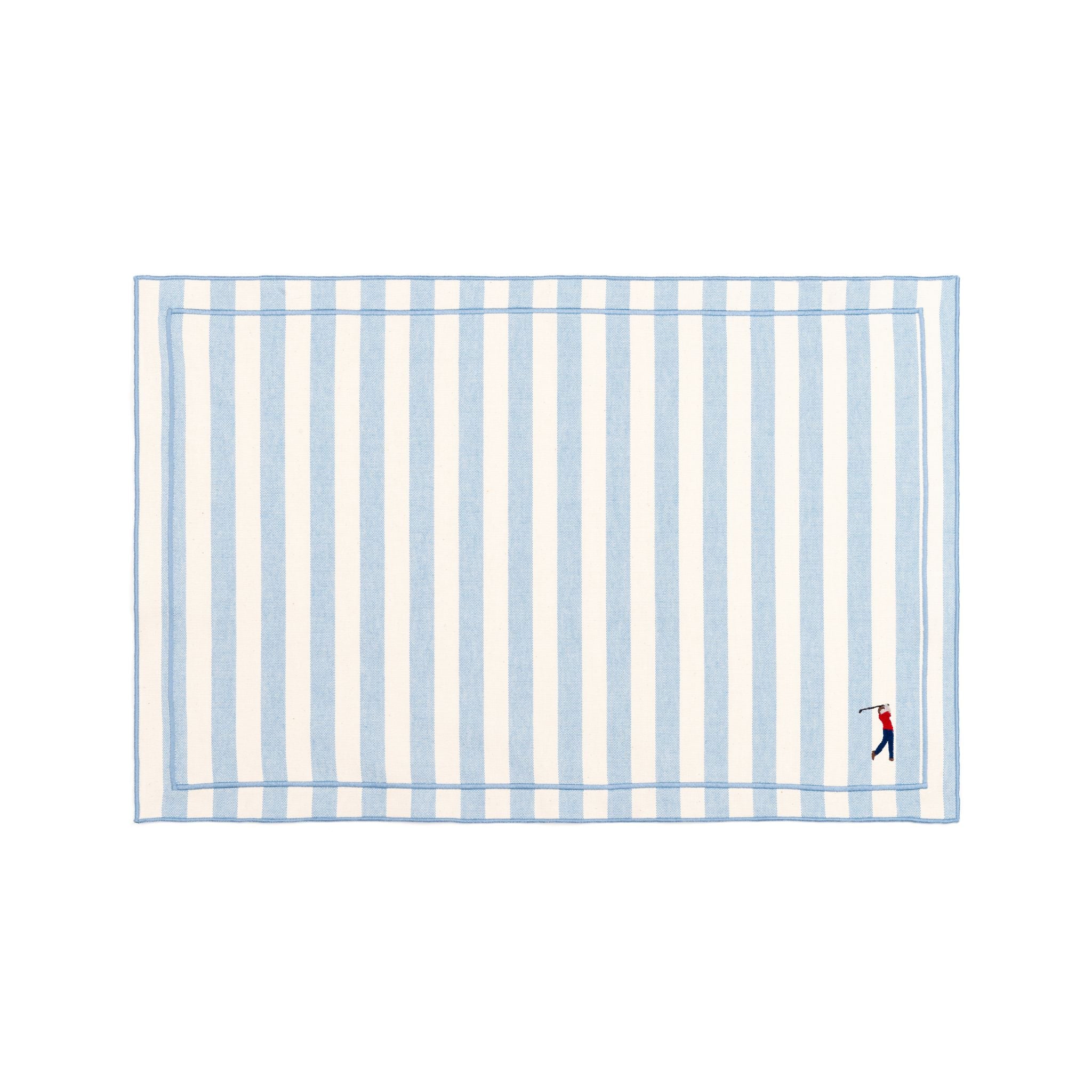 Barra cotton table linen with embroidered retro sports motifs - Torres Novas