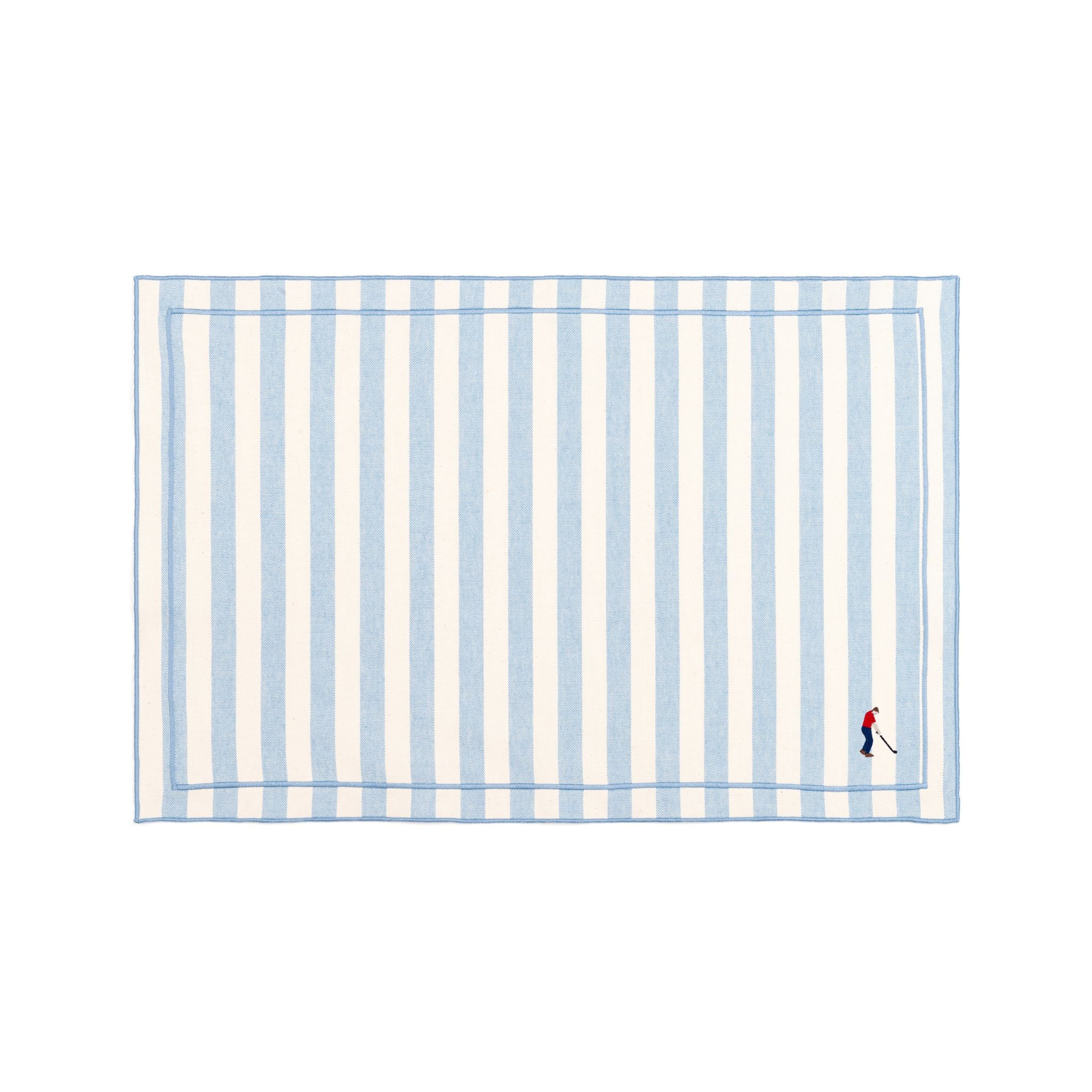 Barra cotton table linen with embroidered retro sports motifs - Torres Novas