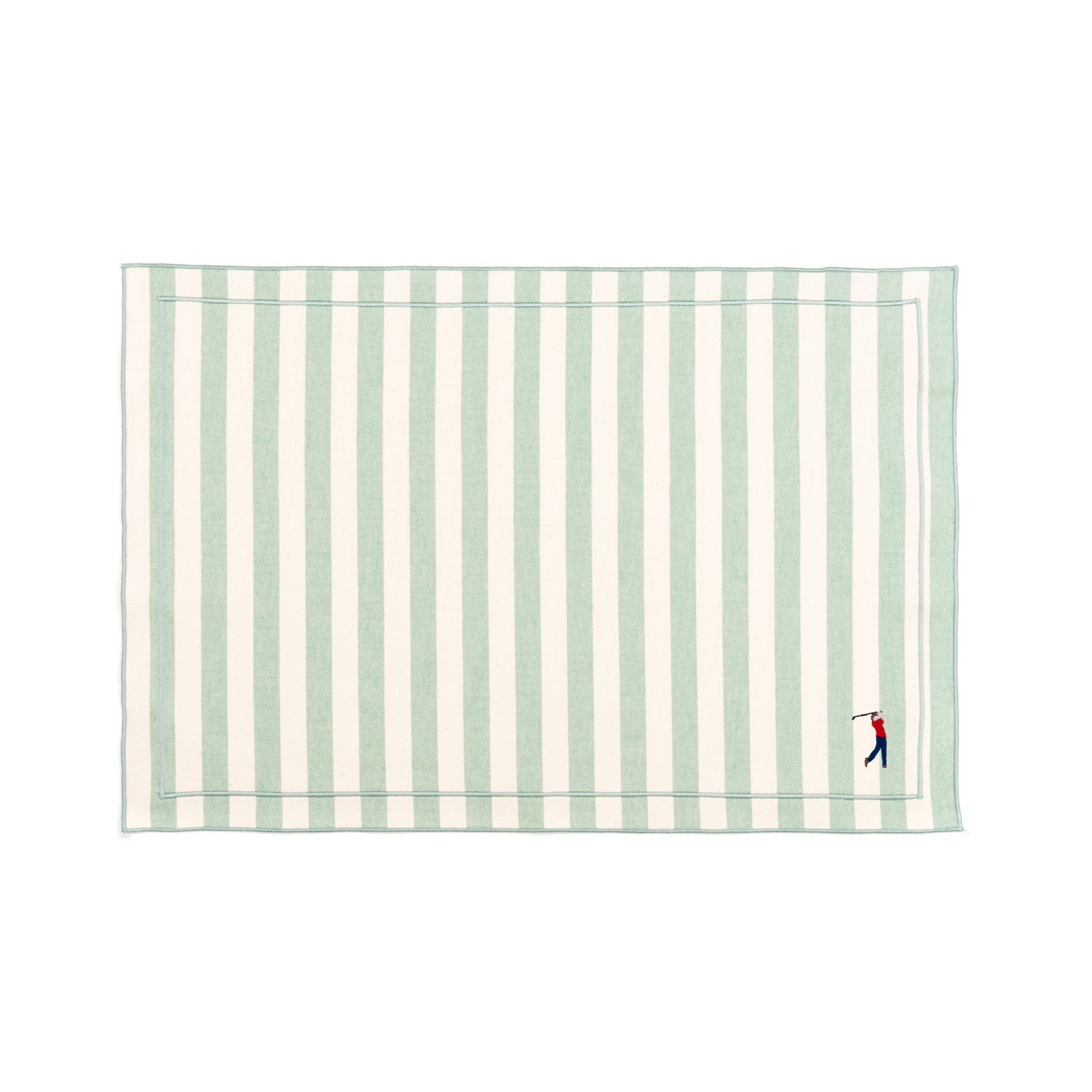Barra cotton table linen with embroidered retro sports motifs - Torres Novas