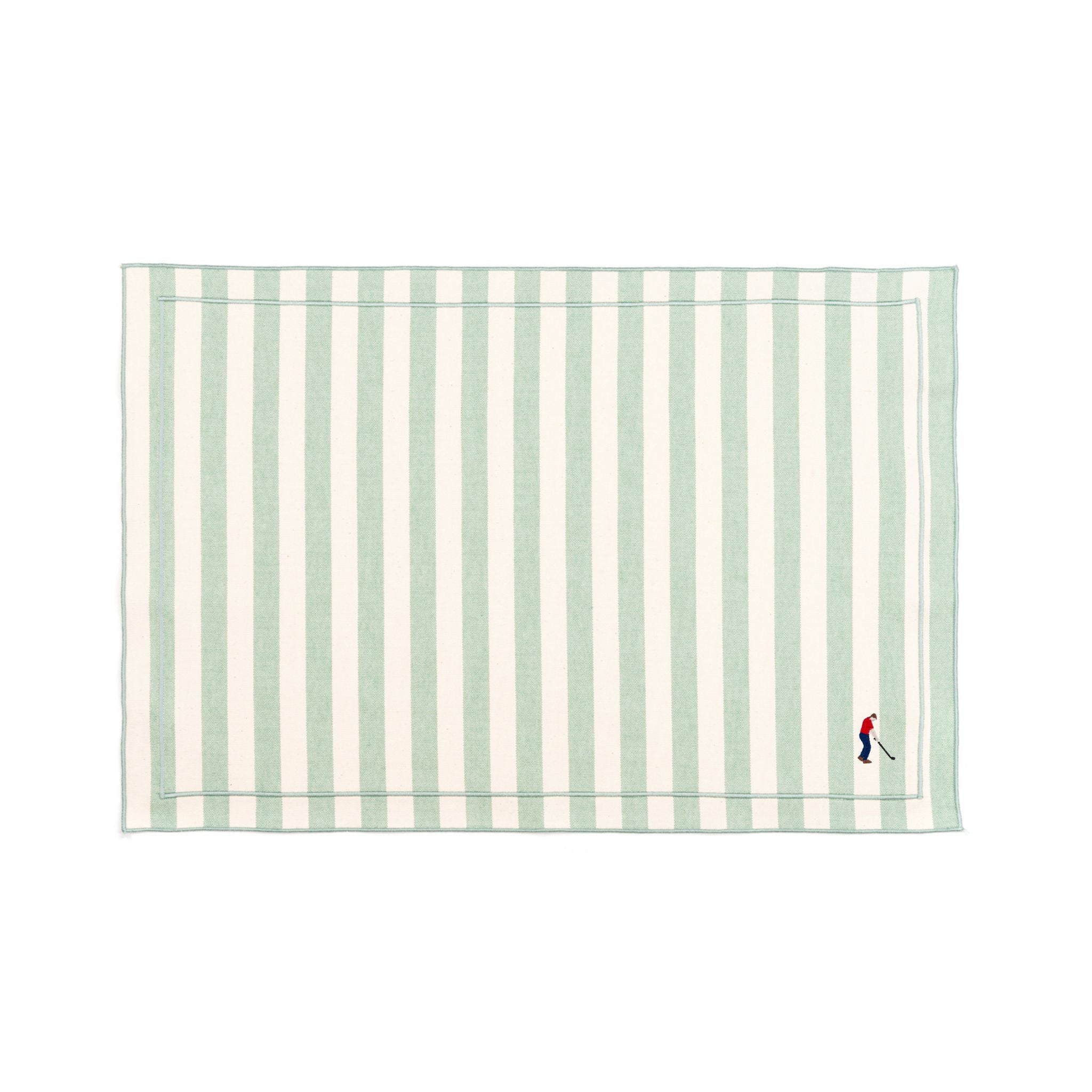 Barra cotton table linen with embroidered retro sports motifs - Torres Novas