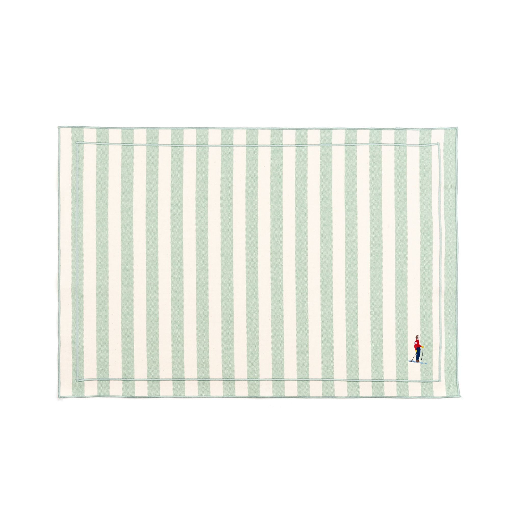 Barra cotton table linen with embroidered retro sports motifs - Torres Novas