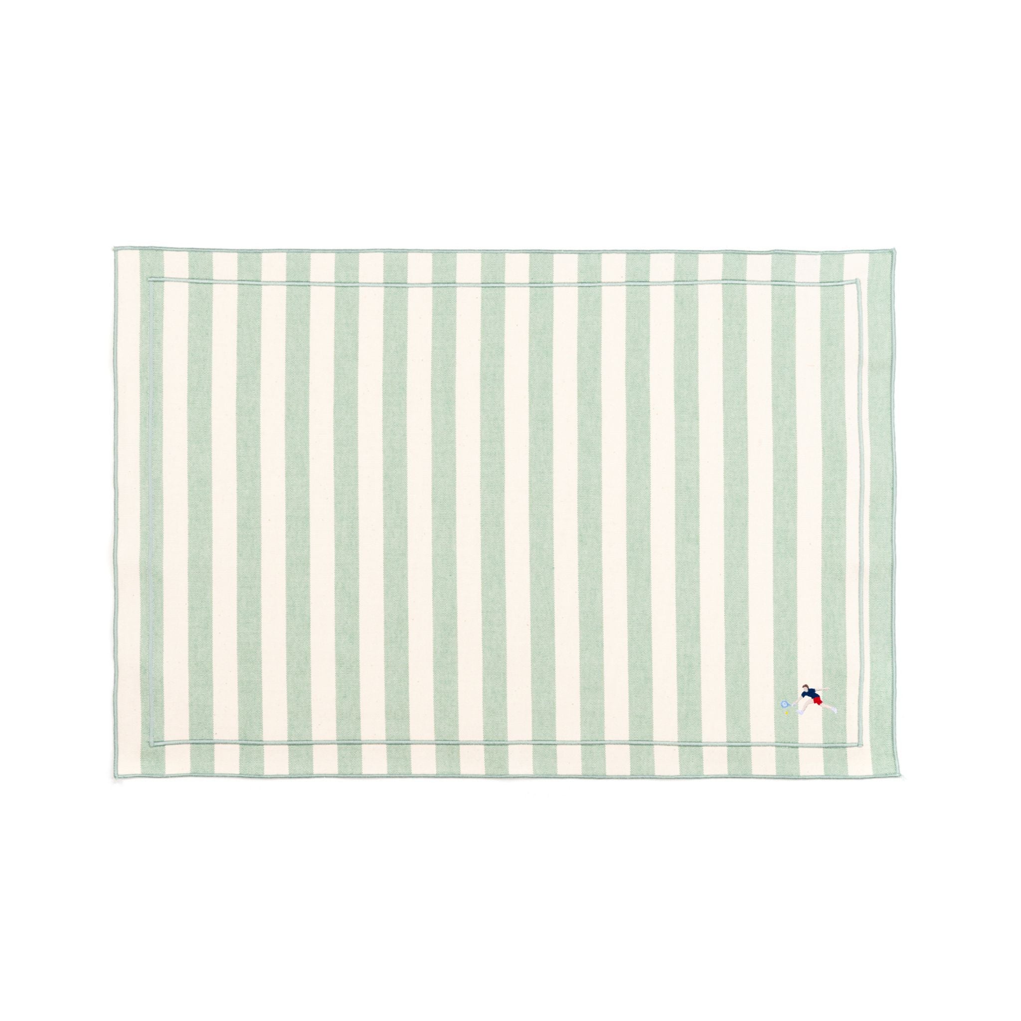 Barra cotton table linen with embroidered retro sports motifs - Torres Novas