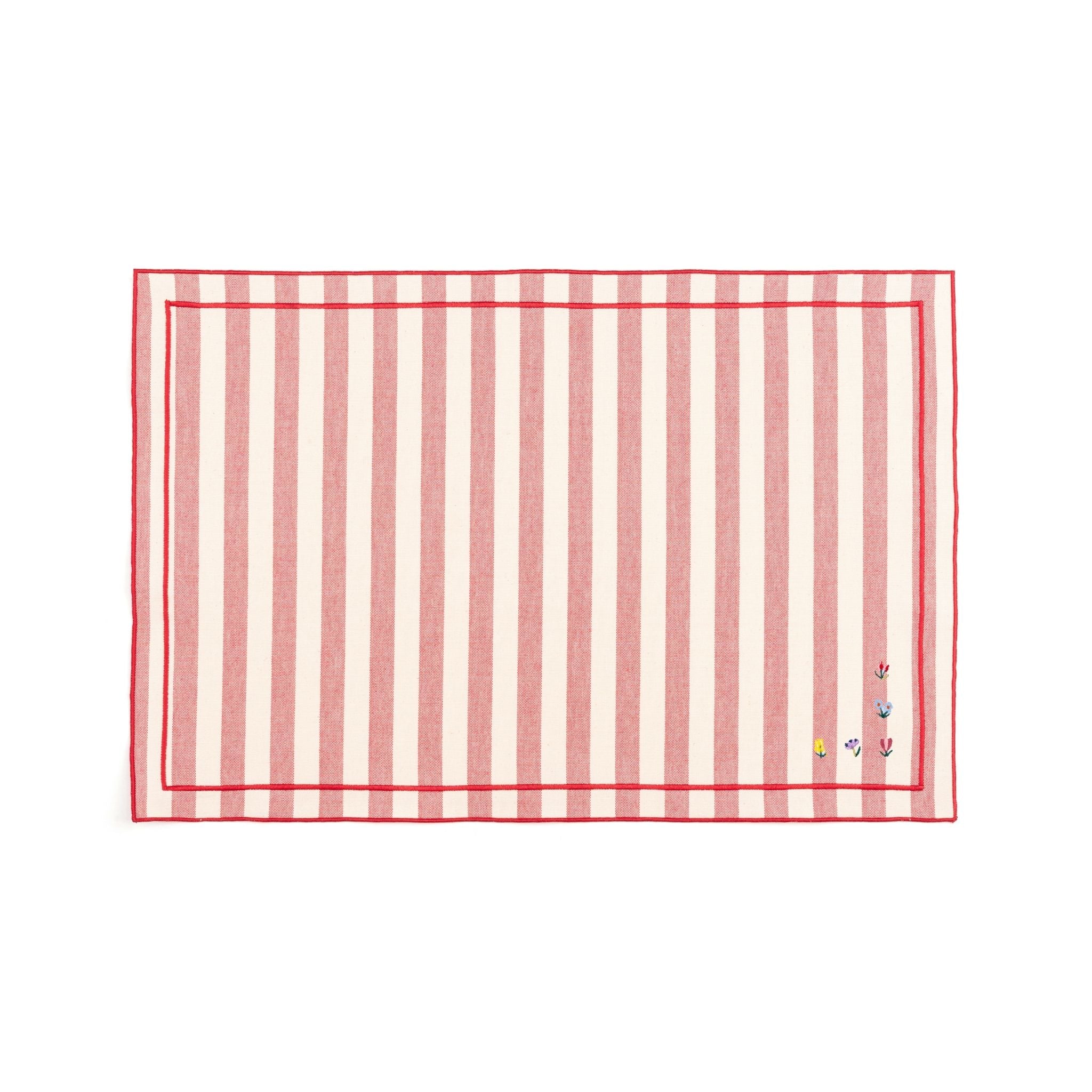 Barra cotton table linen with embroidered flowers - Torres Novas