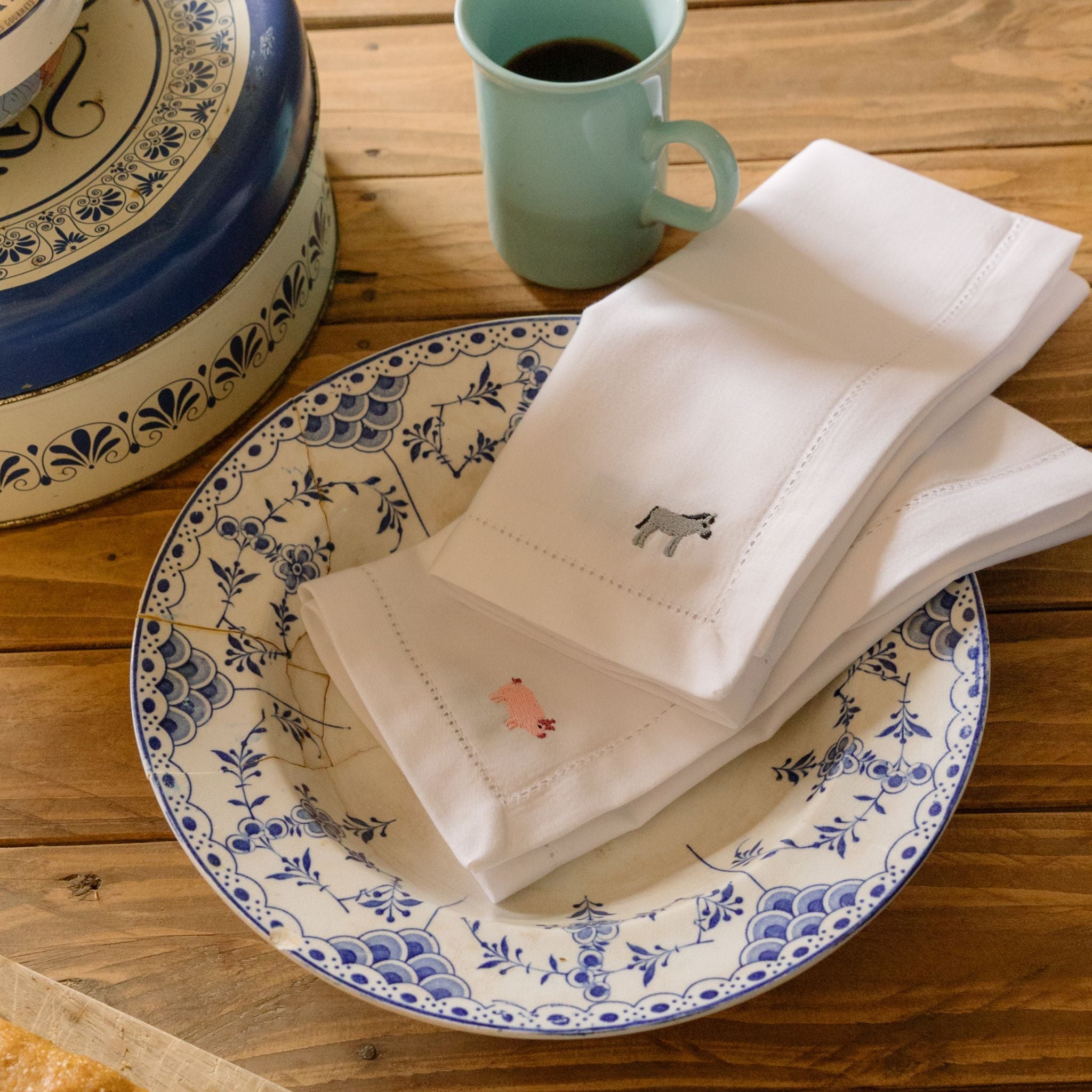 Mafra cotton napkins with farm embroidery - Torres Novas