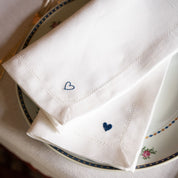 Servilletas Mafra con bordado de corazón