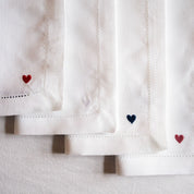 Servilletas Mafra con bordado de corazón