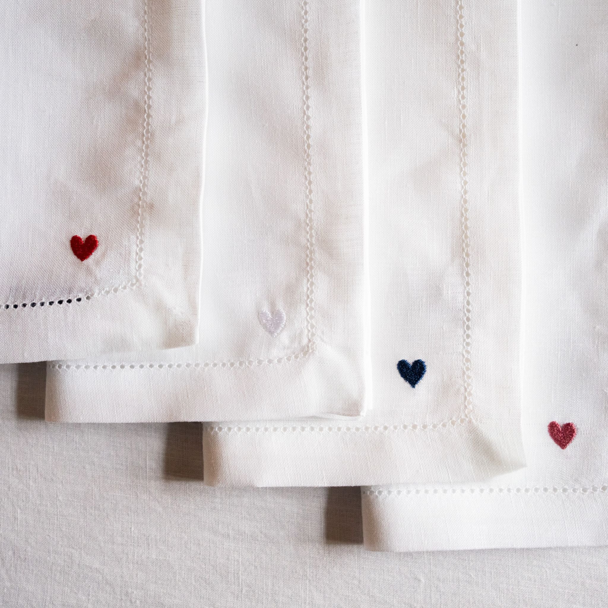 Servilletas Mafra con bordado de corazón