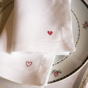 Servilletas Mafra con bordado de corazón