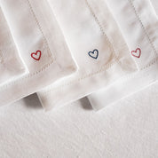 Servilletas Mafra con bordado de corazón