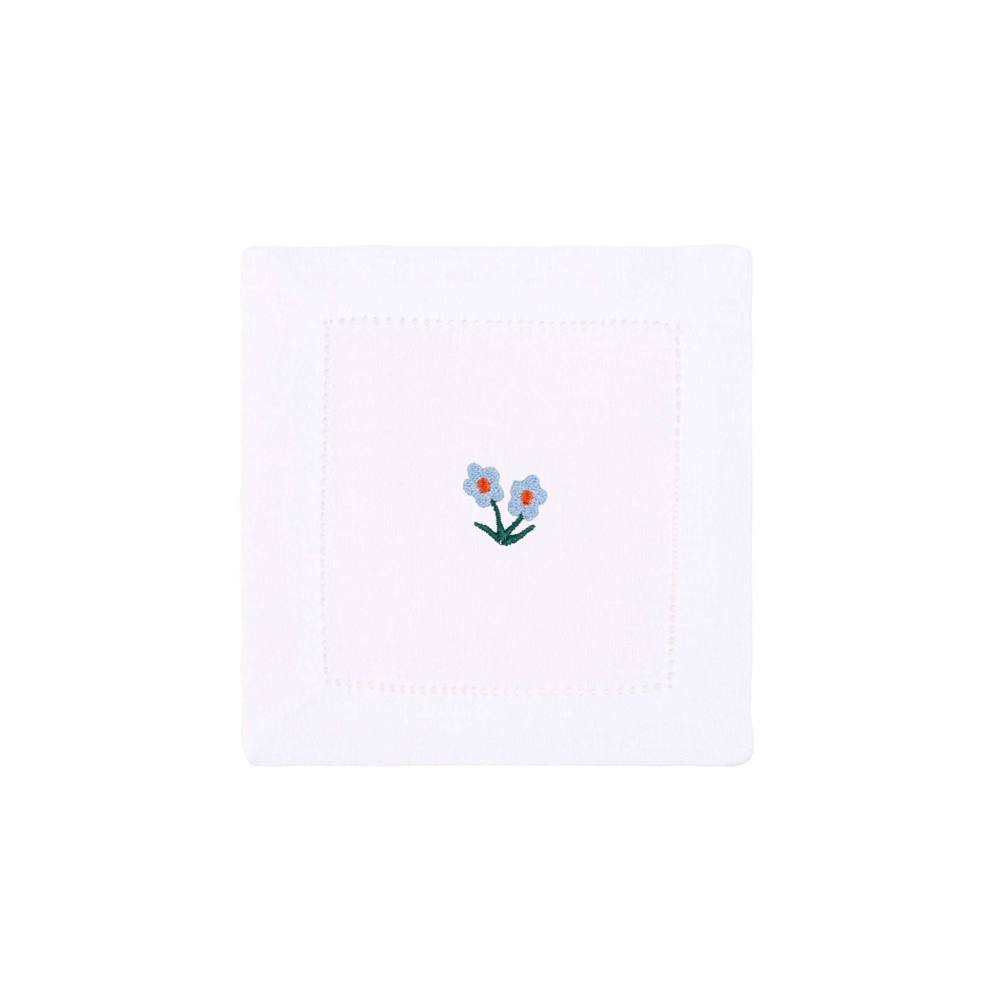 Serviettes et sets de table Mafra lin avec broderie florale