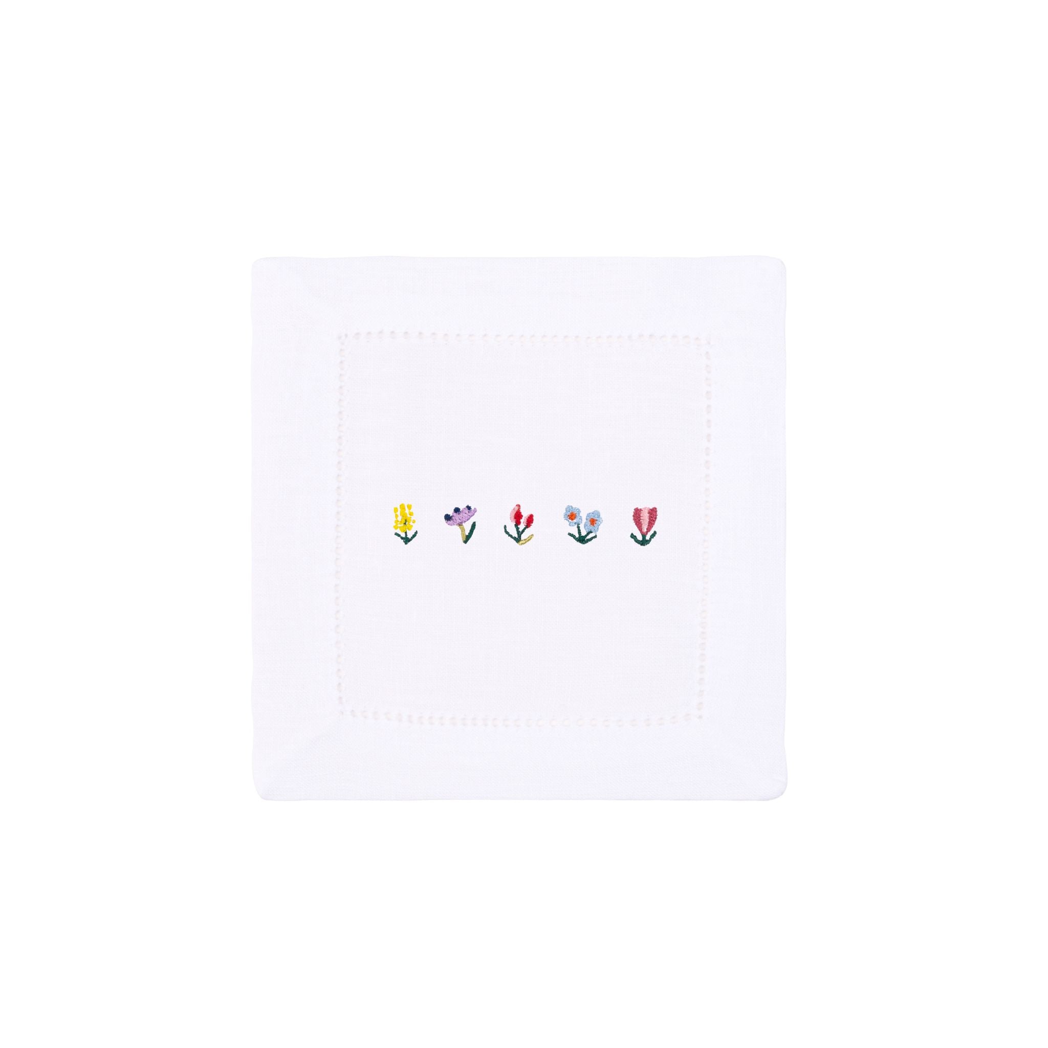 Serviettes et sets de table Mafra lin avec broderie florale