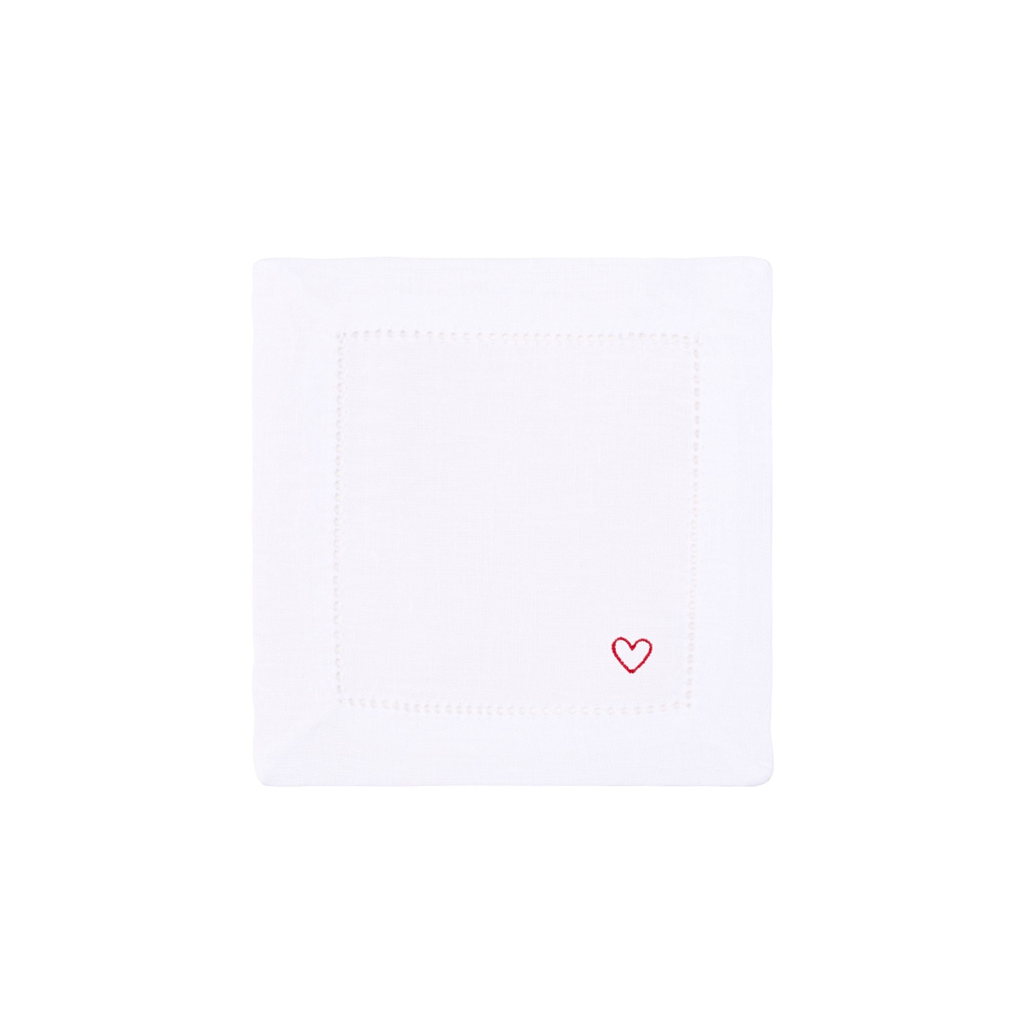 Servilletas Mafra lino con bordado de corazón