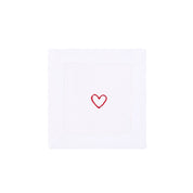Guardanapos Mafra linho com bordados de coração