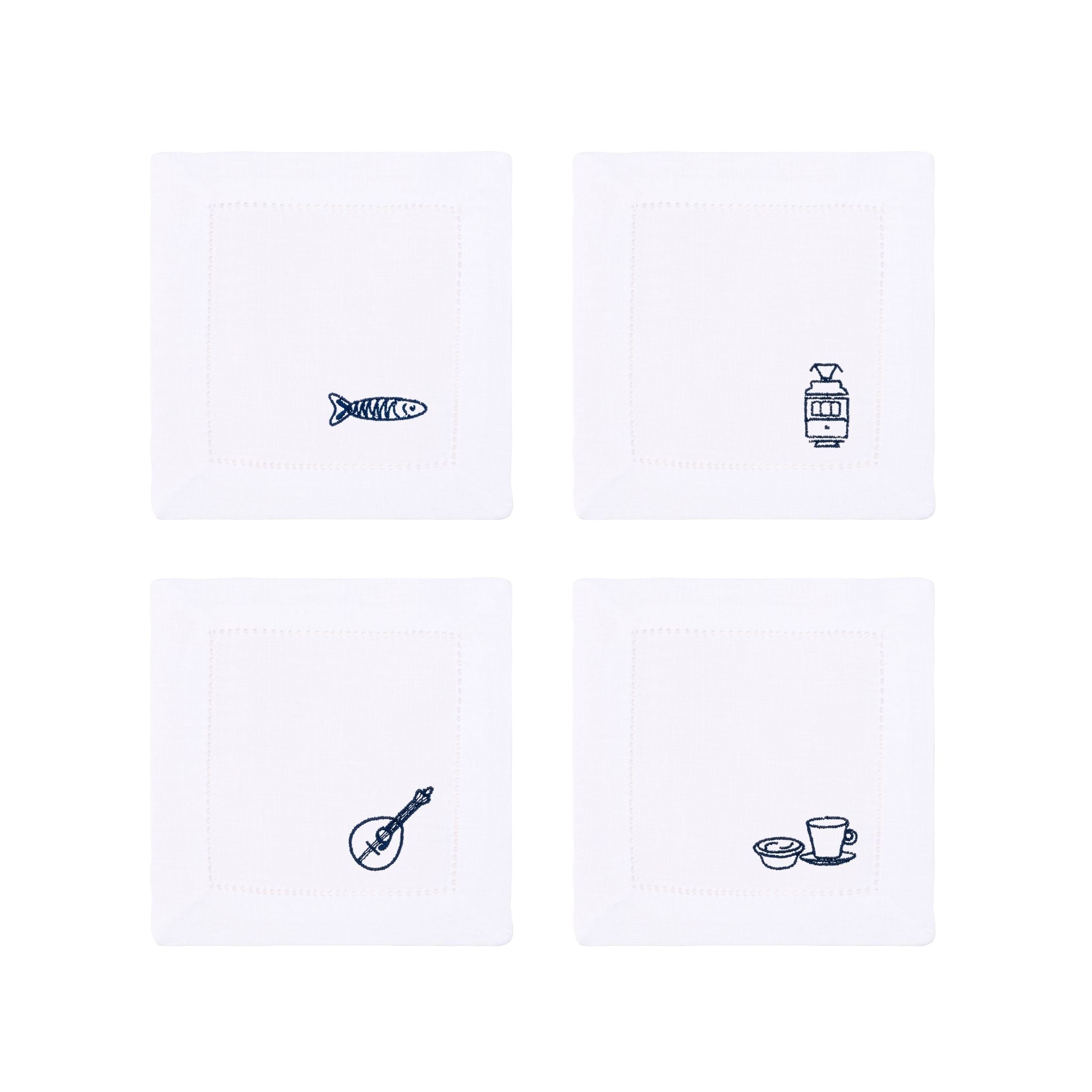 Mafra cotton napkins with portugal embroidery - Torres Novas