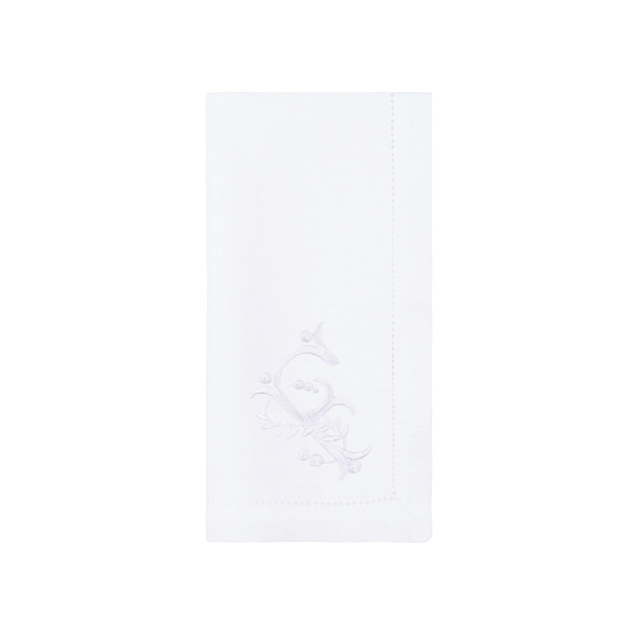 Mafra linen letter embroidery napkins (Pack of 2) - Torres Novas