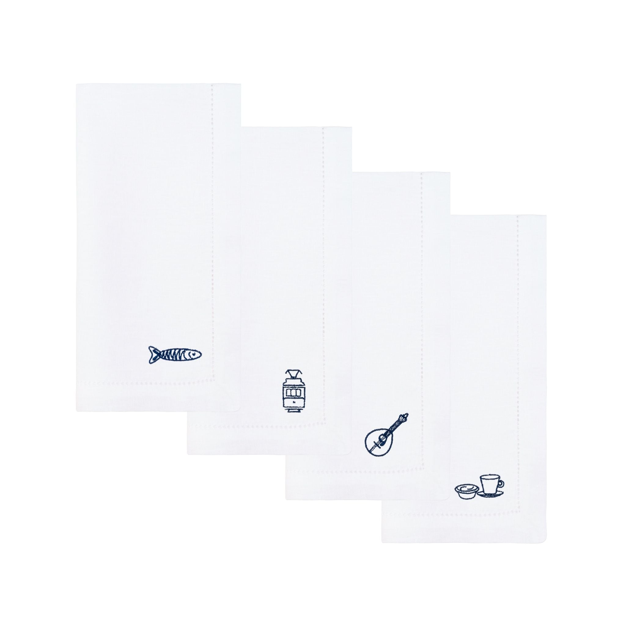 Mafra cotton napkins with portugal embroidery - Torres Novas