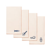 Ecru Nazaré napkins with Portugal embroidery - Torres Novas