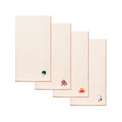 Ecru Nazaré napkins with summer embroidery - Torres Novas