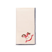 Servilletas Nazaré color crudo con bordado de caballos