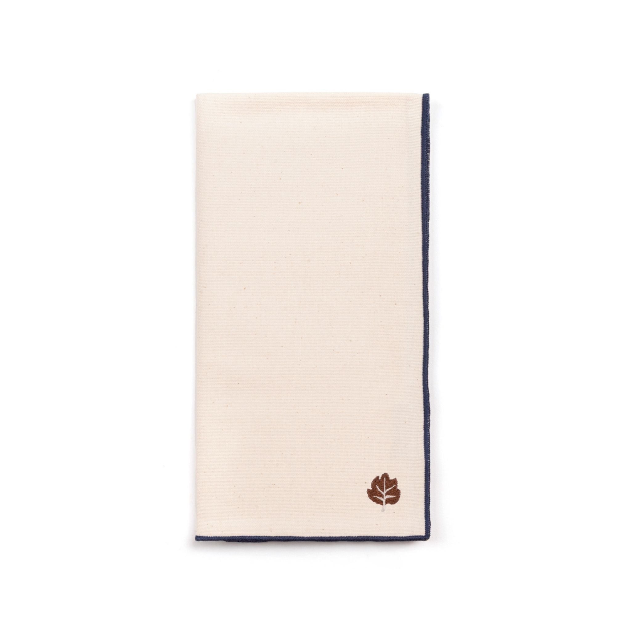 Servilletas Nazaré en crudo con bordado otoñal