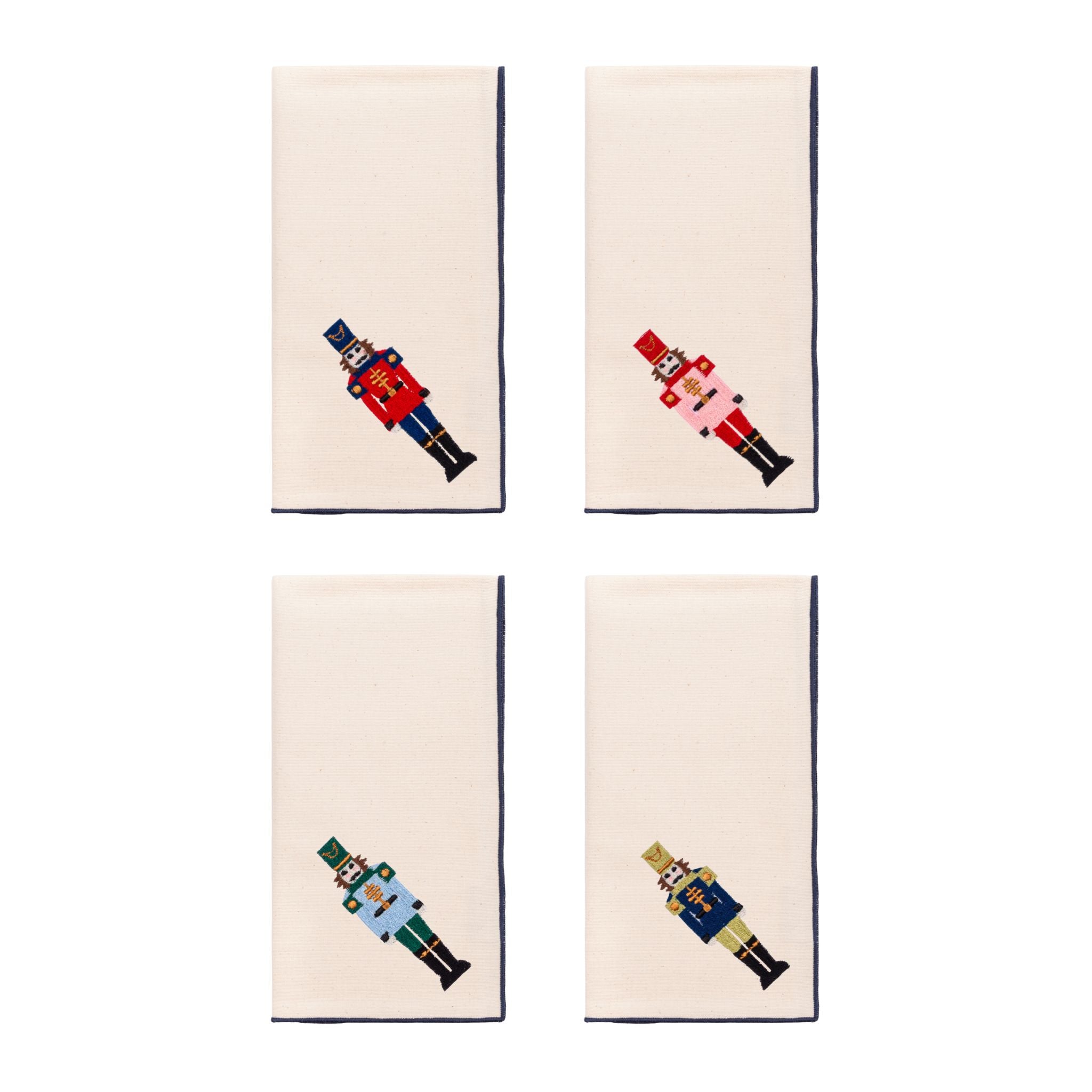 Ecru Nazaré napkins with nutcracker embroidery - Torres Novas