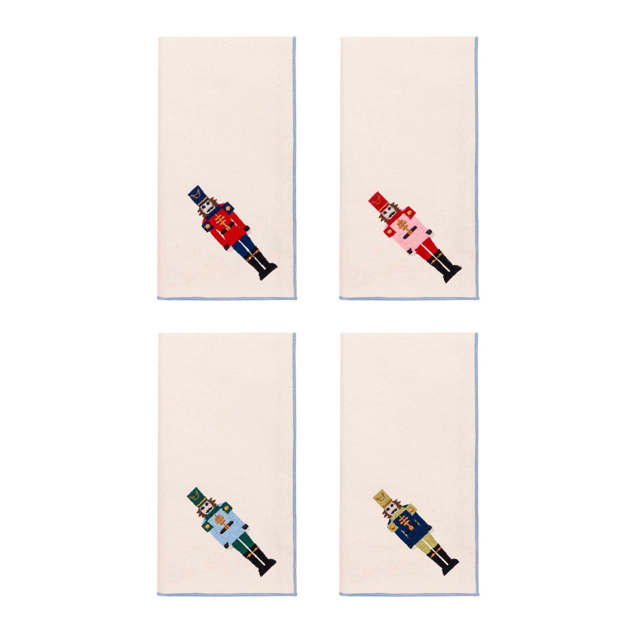 Ecru Nazaré napkins with nutcracker embroidery - Torres Novas