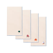 Ecru Nazaré napkins with summer embroidery - Torres Novas
