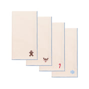 Ecru Nazaré napkins with small christmas embroidery - Torres Novas