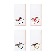 White Nazaré napkins with horse embroidery - Torres Novas