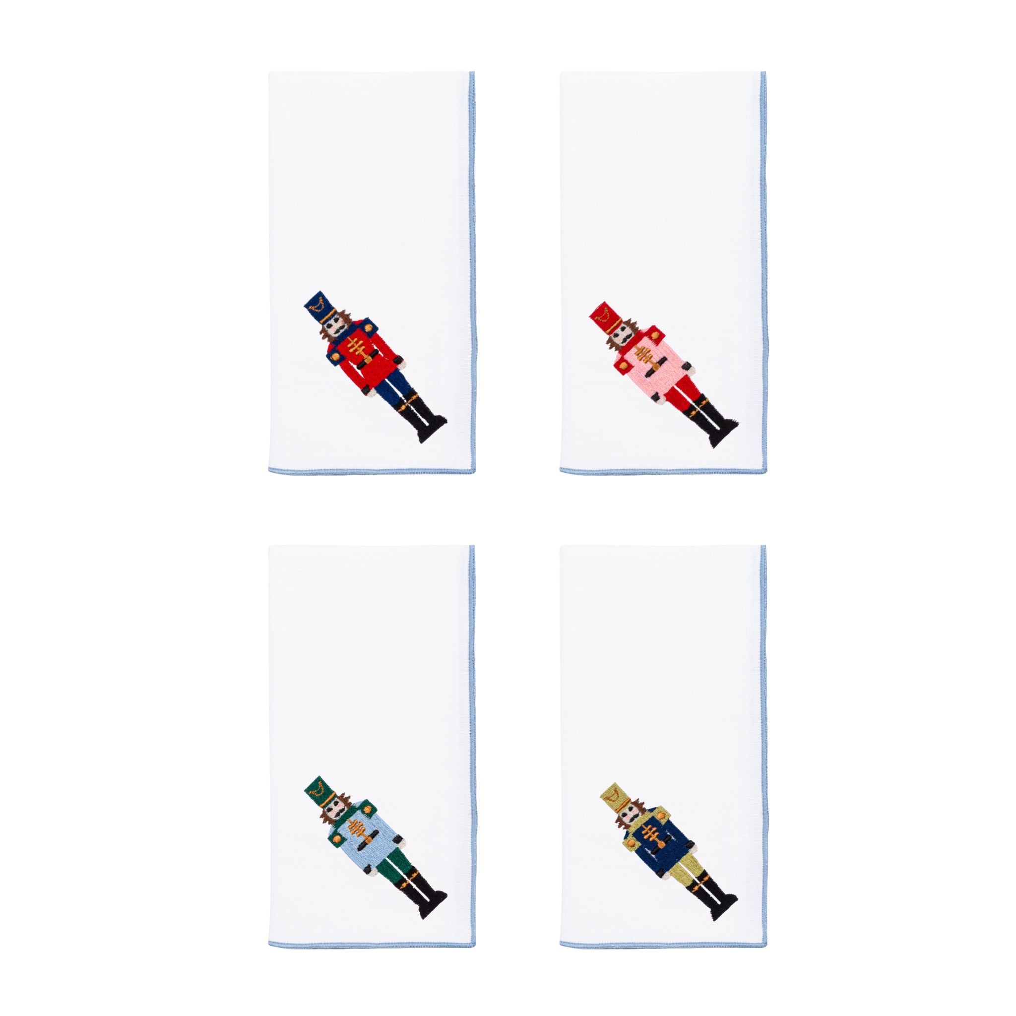 White Nazaré napkins with nutcracker embroidery - Torres Novas