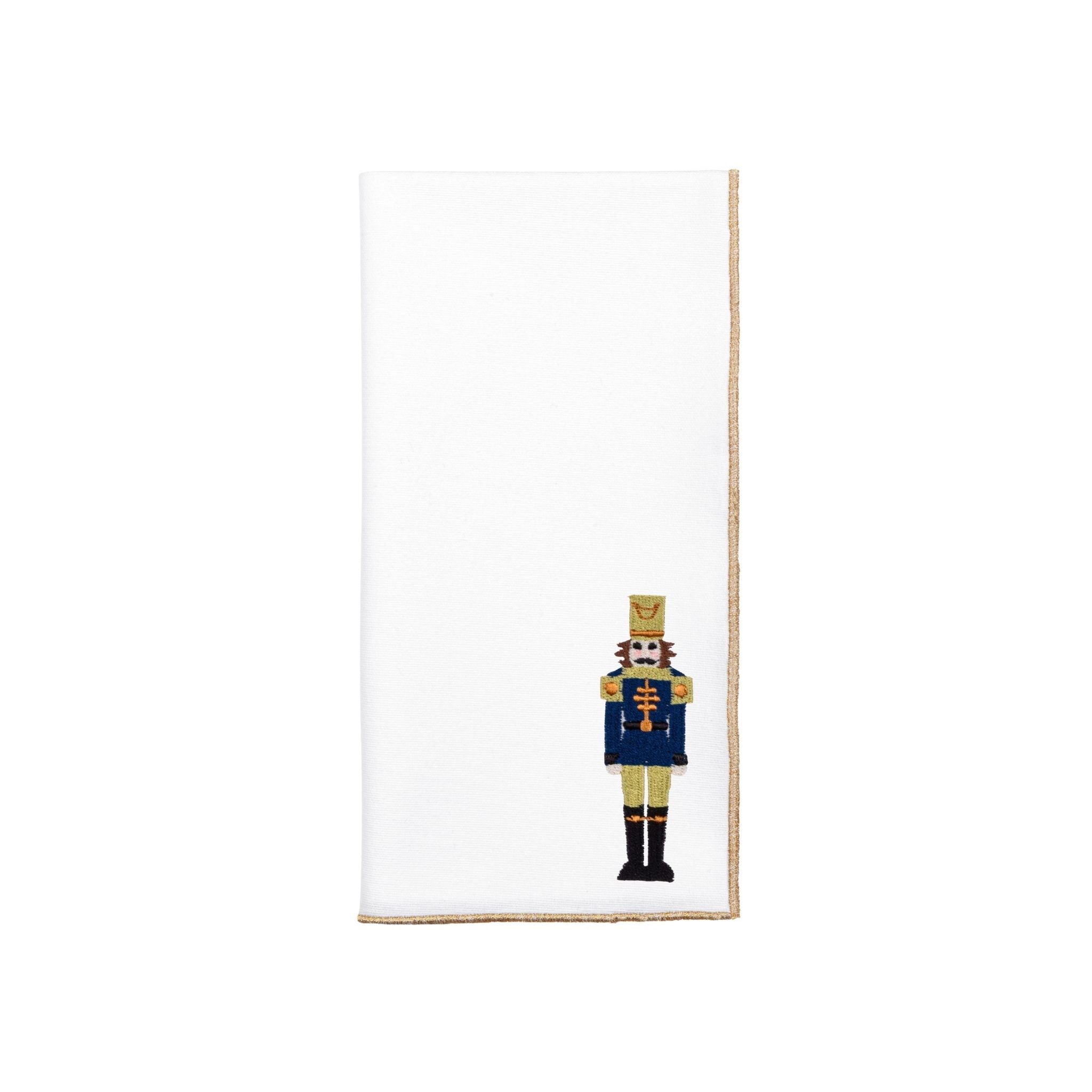 White Nazaré napkins with nutcracker embroidery