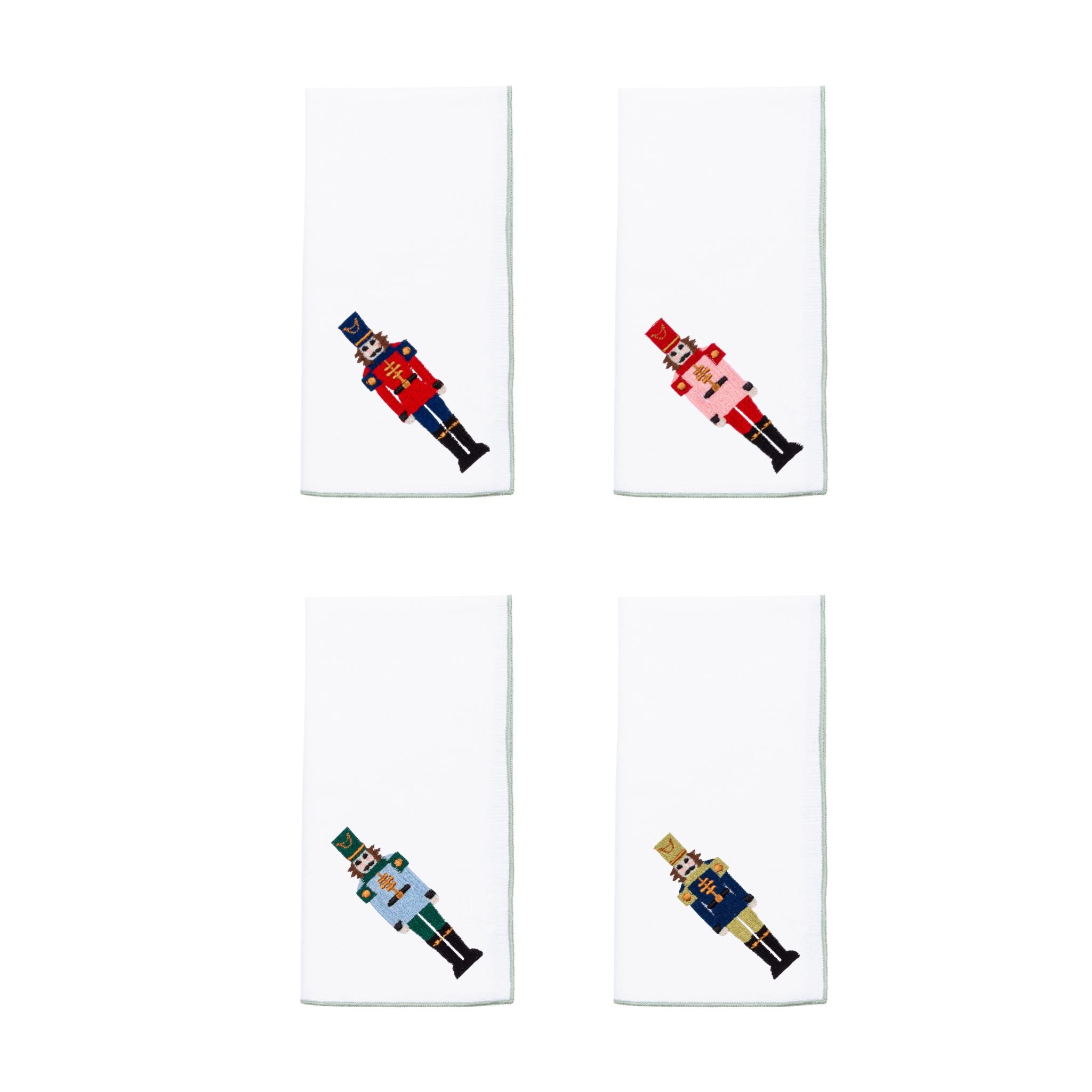 White Nazaré napkins with nutcracker embroidery - Torres Novas