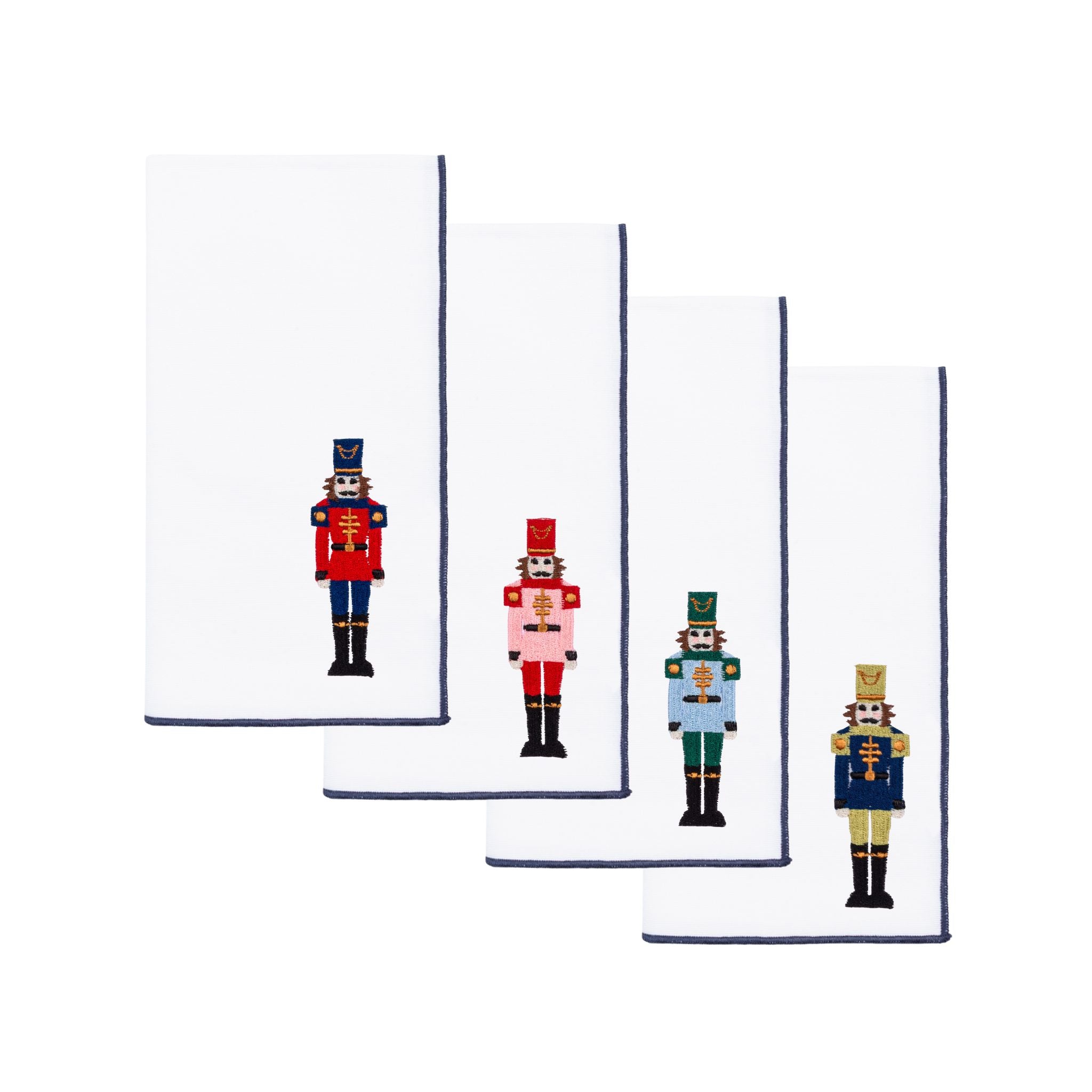 White Nazaré napkins with nutcracker embroidery - Torres Novas