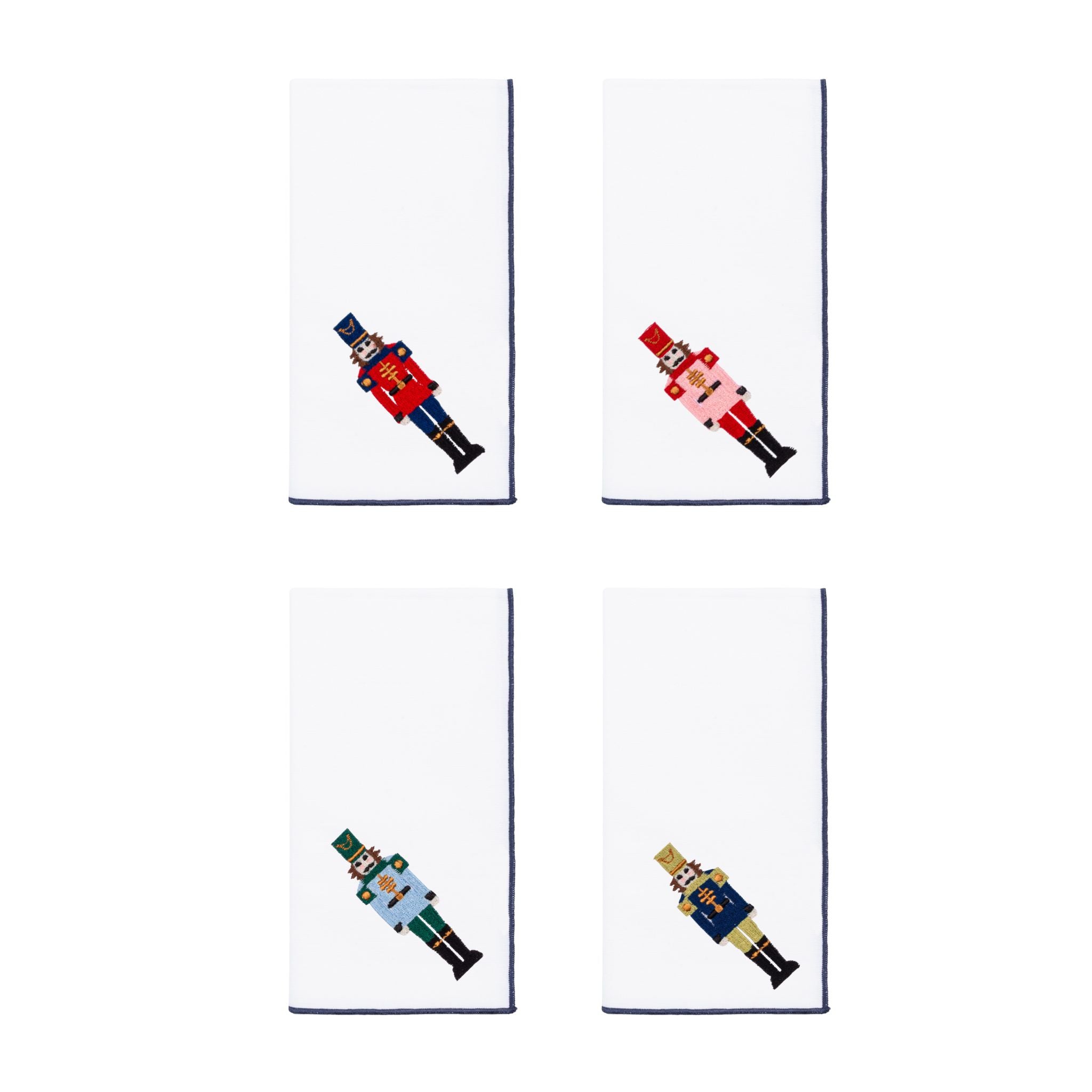 White Nazaré napkins with nutcracker embroidery - Torres Novas