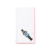 Servilletas blancas de Nazaré con bordado de cascanueces