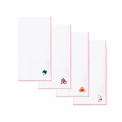 White Nazaré napkins with summer embroidery - Torres Novas