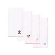 White Nazaré napkins with small christmas embroidery - Torres Novas