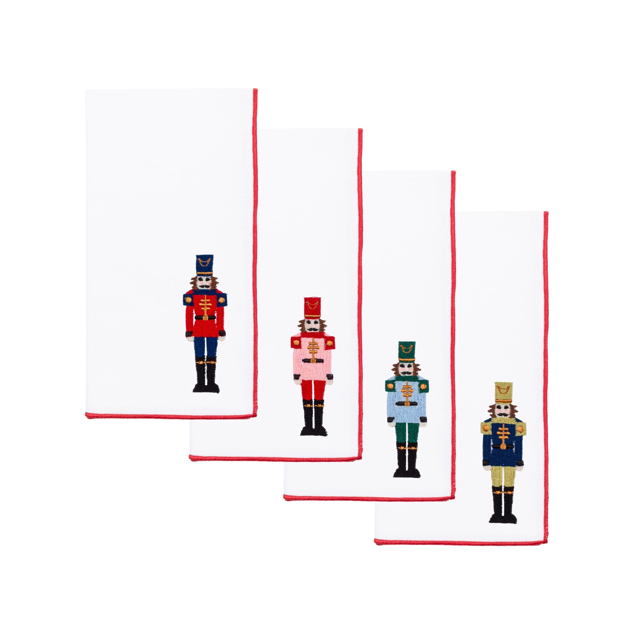 White Nazaré napkins with nutcracker embroidery - Torres Novas