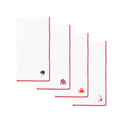 White Nazaré napkins with summer embroidery - Torres Novas
