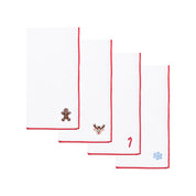 White Nazaré napkins with small christmas embroidery - Torres Novas