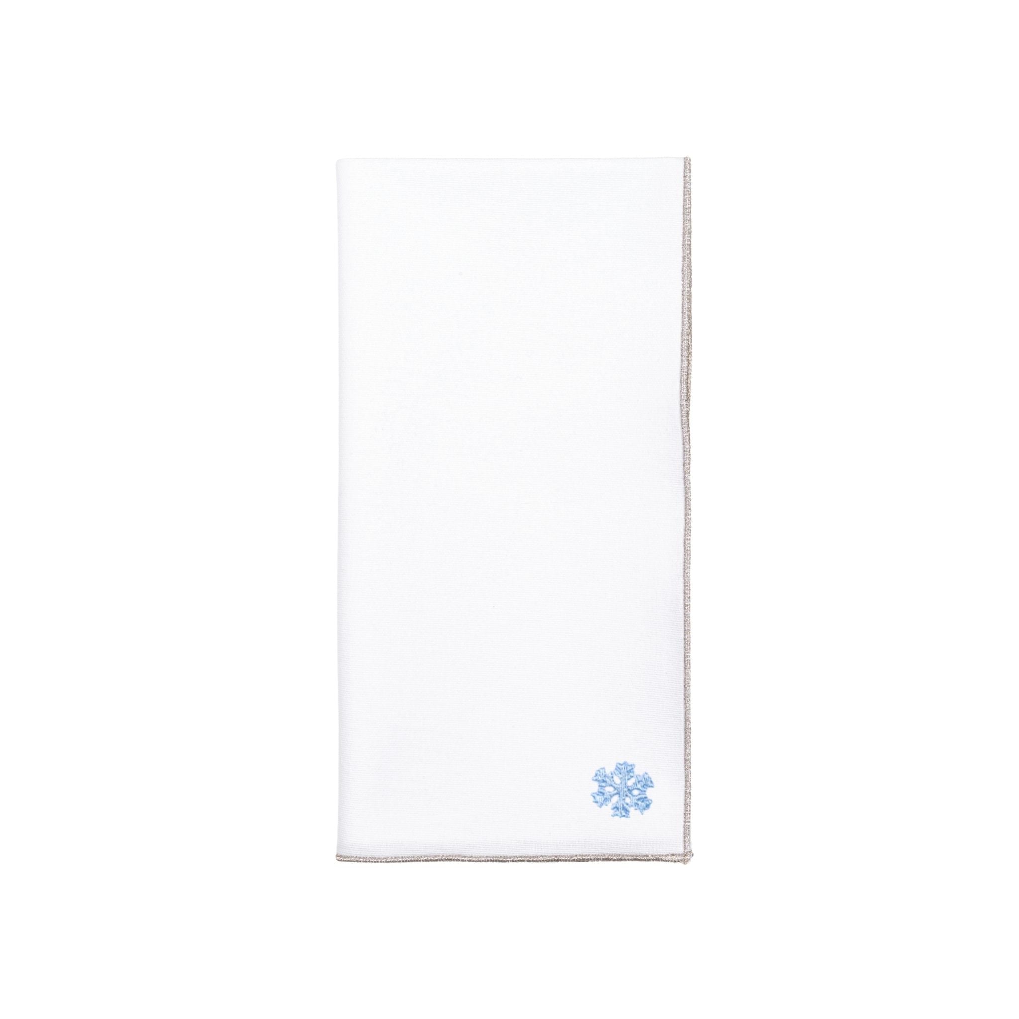 White Nazaré napkins with small christmas embroidery