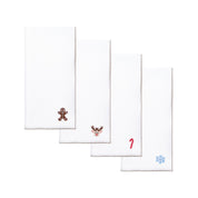 White Nazaré napkins with small christmas embroidery - Torres Novas