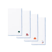 White Nazaré napkins with summer embroidery - Torres Novas