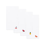 White Nazaré napkins with fruit embroidery - Torres Novas