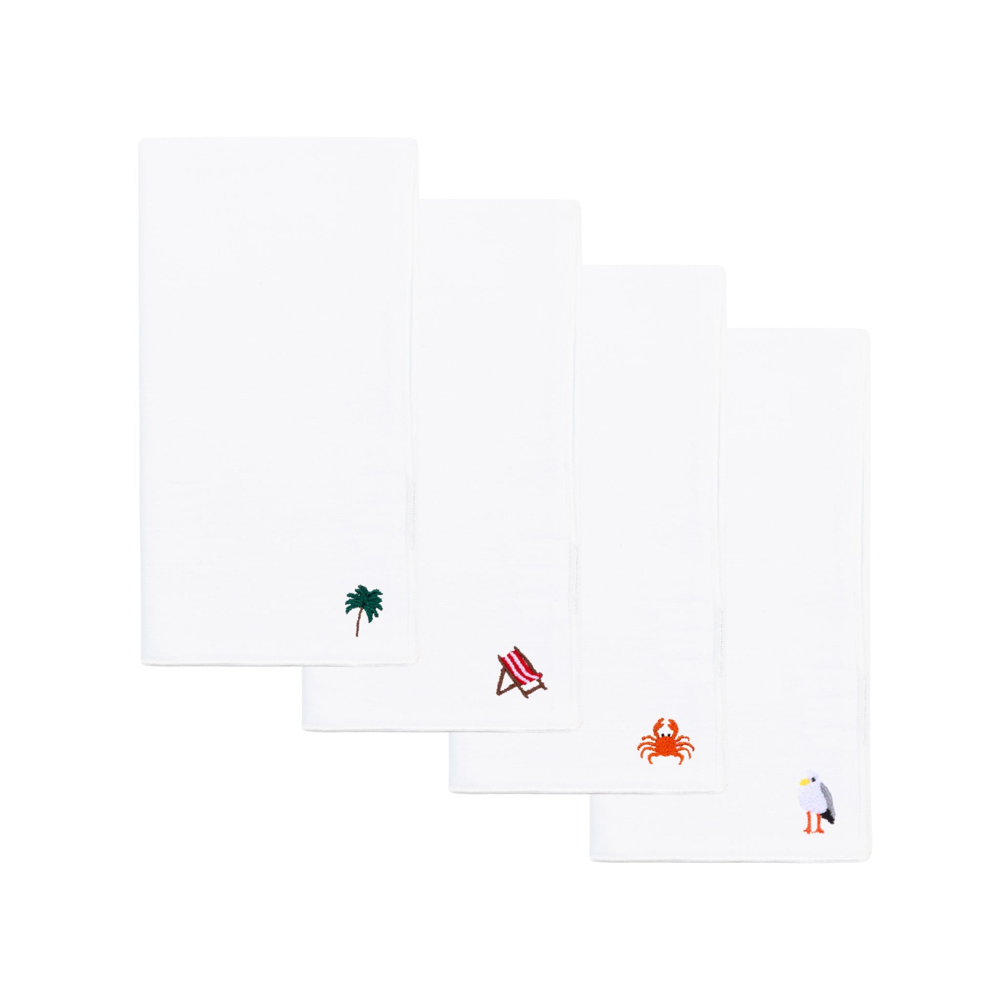 White Nazaré napkins with summer embroidery - Torres Novas