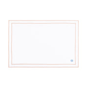 Linge de table Nazaré blanc, en coton, avec des petits motifs de Noël brodés.