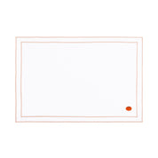 Linge de table Nazaré blanche, en coton, avec des motifs d’automne brodés