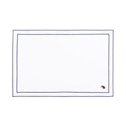 Linge de table Nazaré blanche, en coton, avec des motifs d’automne brodés