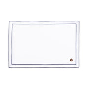 Linge de table Nazaré blanche, en coton, avec des motifs d’automne brodés